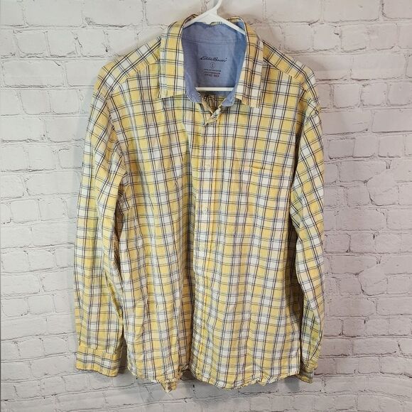 Men's Eddie Bauer "Vintage Wash" longsleeve button-down shirt, size Large - Picture 1 of 3